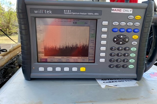 Equipment sent over by AUT included a spectrum analyser.