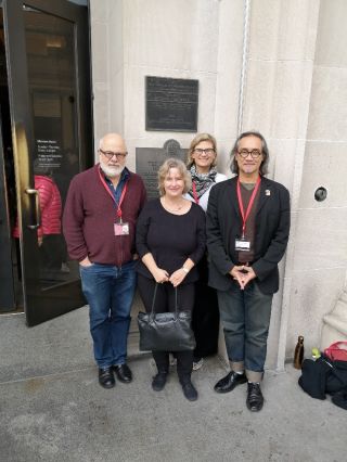 With curators Dr Philippe Peltier from the Quai Branly Museum in Paris, Dr Hilke Thode-Arora from the Museum Fünf Kontinente in Munich and Dr Maia Nuku Oceania curator at The MET.