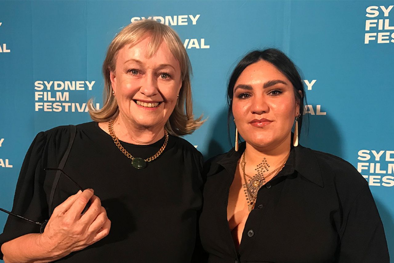  Executive producer Christina Milligan with producer Mia Henry-Tierney on the red carpet at the world premiere of We Are Still Here in Sydney.