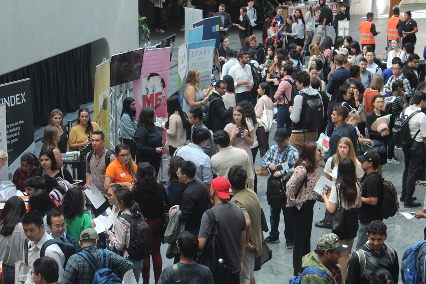 Crowd at the Business and Economics fair 